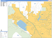 Lake Elsinore  Wall Map Basic Style